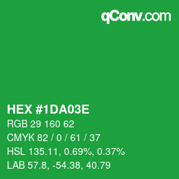 カラーコード: HEX #1DA03E | qconv.com