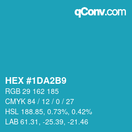Color code: HEX #1DA2B9 | qconv.com