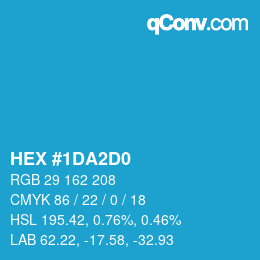 Color code: HEX #1DA2D0 | qconv.com