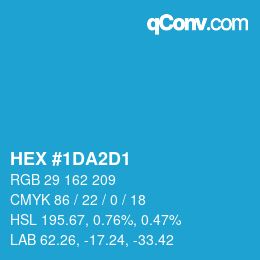 Color code: HEX #1DA2D1 | qconv.com