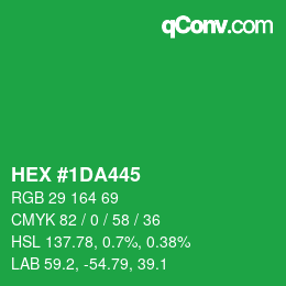 カラーコード: HEX #1DA445 | qconv.com