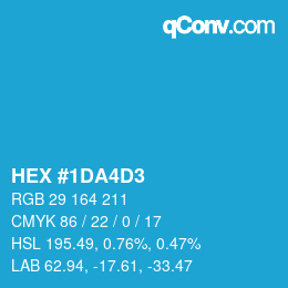 Color code: HEX #1DA4D3 | qconv.com