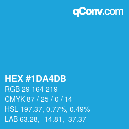 Color code: HEX #1DA4DB | qconv.com