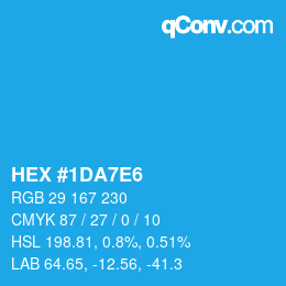 Color code: HEX #1DA7E6 | qconv.com