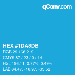 カラーコード: HEX #1DA8DB | qconv.com