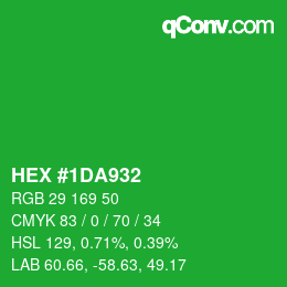 Color code: HEX #1DA932 | qconv.com