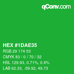 Color code: HEX #1DAE35 | qconv.com