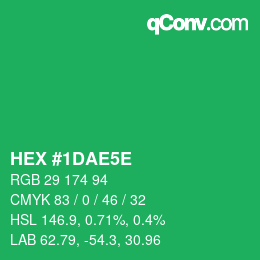 Code couleur: HEX #1DAE5E | qconv.com