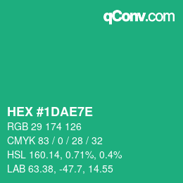 Color code: HEX #1DAE7E | qconv.com