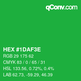 カラーコード: HEX #1DAF3E | qconv.com