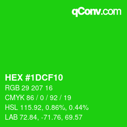 Color code: HEX #1DCF10 | qconv.com