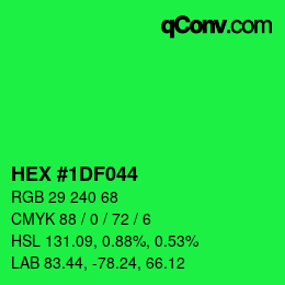 Color code: HEX #1DF044 | qconv.com