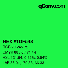 Color code: HEX #1DF548 | qconv.com
