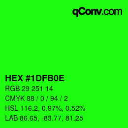 Color code: HEX #1DFB0E | qconv.com
