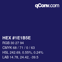 Código de color: HEX #1E1B5E | qconv.com
