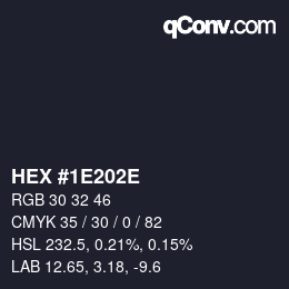 Color code: HEX #1E202E | qconv.com