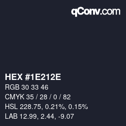 Color code: HEX #1E212E | qconv.com