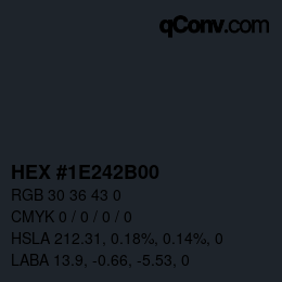 Color code: HEX #1E242B00 | qconv.com