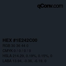 Color code: HEX #1E242C00 | qconv.com