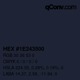 Color code: HEX #1E243500 | qconv.com