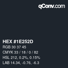 Color code: HEX #1E252D | qconv.com