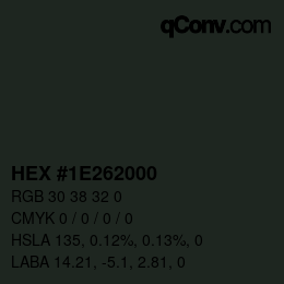 Color code: HEX #1E262000 | qconv.com