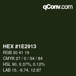 Color code: HEX #1E2913 | qconv.com