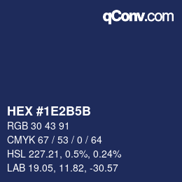 Color code: HEX #1E2B5B | qconv.com