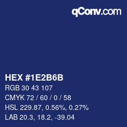カラーコード: HEX #1E2B6B | qconv.com