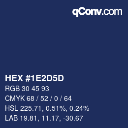 Color code: HEX #1E2D5D | qconv.com