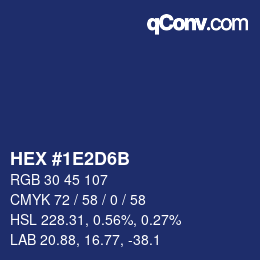 Color code: HEX #1E2D6B | qconv.com