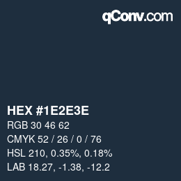 Color code: HEX #1E2E3E | qconv.com