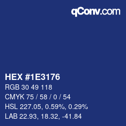 Color code: HEX #1E3176 | qconv.com