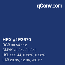 Color code: HEX #1E3670 | qconv.com