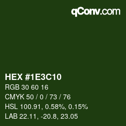 Color code: HEX #1E3C10 | qconv.com