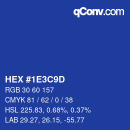 Color code: HEX #1E3C9D | qconv.com