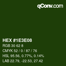 Color code: HEX #1E3E08 | qconv.com