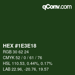 Color code: HEX #1E3E18 | qconv.com