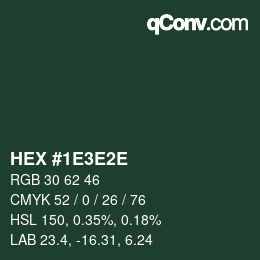 Color code: HEX #1E3E2E | qconv.com