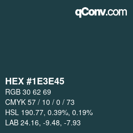 Color code: HEX #1E3E45 | qconv.com