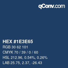 Color code: HEX #1E3E65 | qconv.com