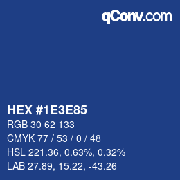 Color code: HEX #1E3E85 | qconv.com