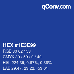 Color code: HEX #1E3E99 | qconv.com