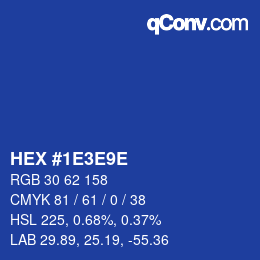 Color code: HEX #1E3E9E | qconv.com