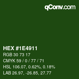 Color code: HEX #1E4911 | qconv.com
