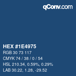 Color code: HEX #1E4975 | qconv.com