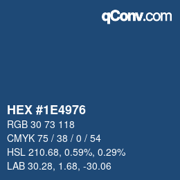 Color code: HEX #1E4976 | qconv.com