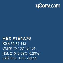 Color code: HEX #1E4A76 | qconv.com
