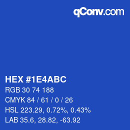 Color code: HEX #1E4ABC | qconv.com