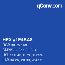 Color code: HEX #1E4BA8 | qconv.com